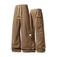 thumbnail image 5 of Corduroy Pants for Men Solid Color Elastic Waist Drawstring Streetwear Trousers with Pockets Fathers Gift, 5 of 8