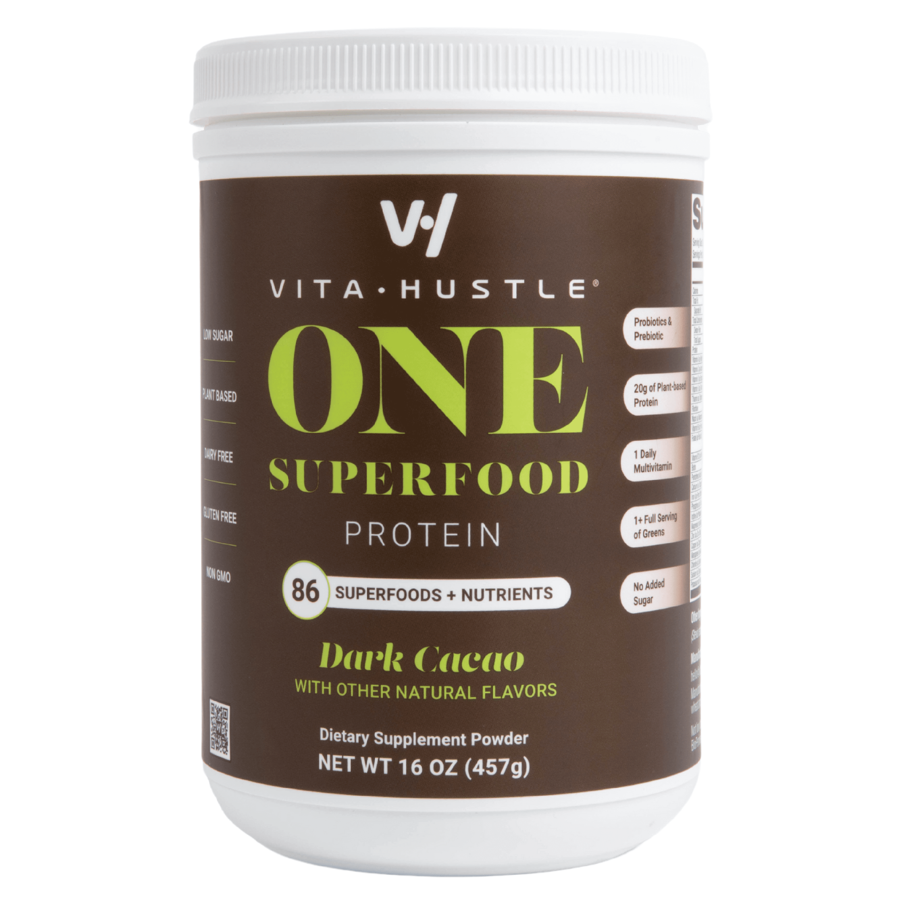 (2 pack) One Superfood Protein, 20g Plant Protein, Chocolate, 10 Servings