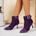 thumbnail image 6 of Taylonsss Women's Pointed Toe Side Zipper Mid-Heel Ankle Boots for Winter Casual Wear Comfortable and Stable Short Boots for Outdoor and Indoor Use, 6 of 8