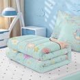 thumbnail image 5 of meiyoeat Watercolor Flower Initial L Zipper Twin Comforter Sets with Fitted Sheet and 2 Pillowcases,Pastel Gradient Monogram Art Zipper Bedding Set For Girl,Reversible,4-Piece, 5 of 7