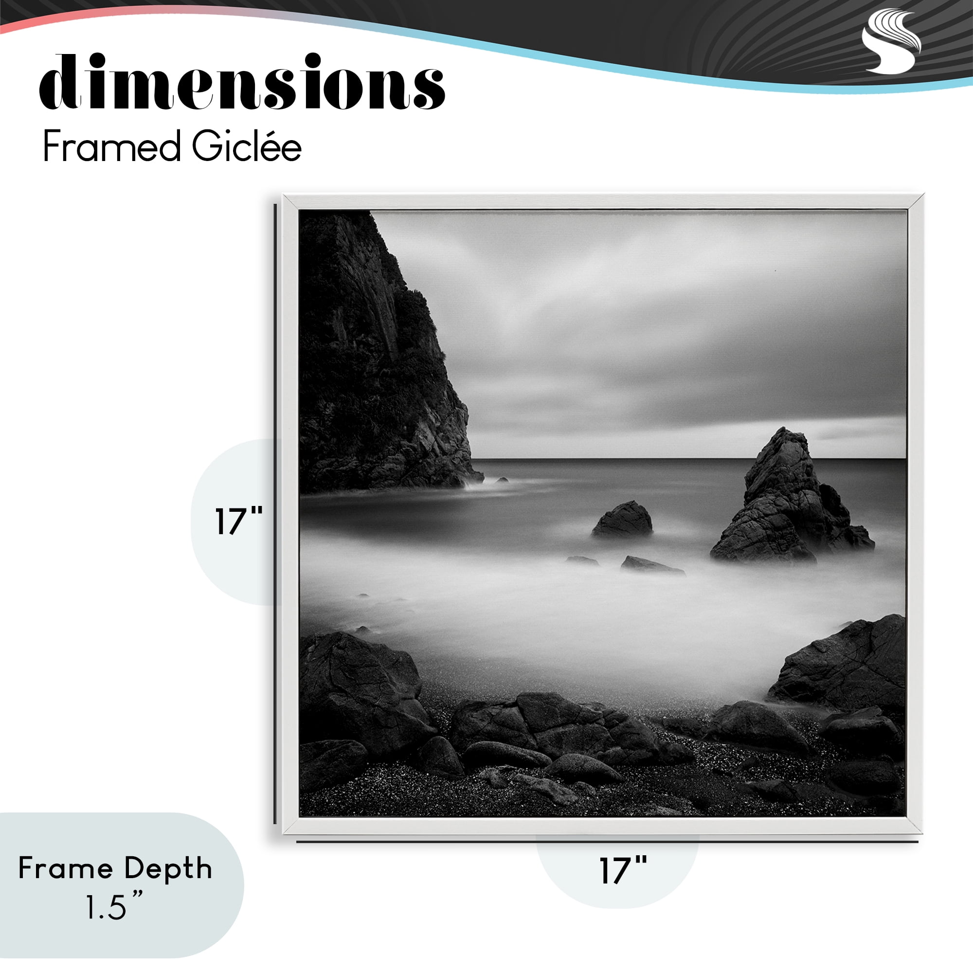 Stupell Industries Clear To The Horizon White Framed Giclee Art, design by Chip Forelli