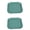 Green, variant on Pet Bowl Plastic Small Square Dish 2-Pack, Shallow Food Bowl for Whisker Relief in Cats, Wet and Dry Food Container for Kittens and Short-Legged Pets