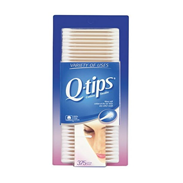 Qtips Cotton Swabs, 375 ct