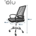 thumbnail image 4 of Silla de Oficina Negra con Malla Transpirable y Base Metalica, Diseño Ergonomico para Mayor Comodidad y Durabilidad, 4 of 21