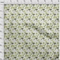 thumbnail image 4 of oneOone Cotton Cambric Light Green Fabric Mushroom Dress Material Fabric Print Fabric By The Yard 56 Inch Wide, 4 of 5