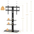 thumbnail image 2 of FITUEYES Universal TV Stand with Swivel Mount Height Adjustable for 32-65 Inch LCD, LED OLED TVs FTT306501GBB, 2 of 7