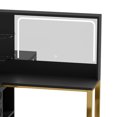 thumbnail image 6 of DEXTRUS 5 Drawers Makeup Vanity Set with LED Mirror & USB Charging for Adult, Black, 6 of 10