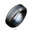thumbnail image 3 of Anillos vintage Minnieouse Anillo de acero para hombres Regalos para amigos Plata antigua 11 Type3 NO3, 3 of 6