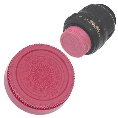 Fotodiox Cap-Rear-Nikon-Pink Designer Rear Lens Cap for All Nikon & Nikkor F Lenses Pink