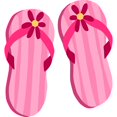 thumbnail image 3 of CafePress - Pink Flip Flops - Women's Light Pajamas, 3 of 4