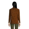 Lands' End Women's Fleece Quarter Zip Pullover Print