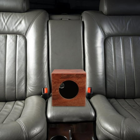 SEWCHICS Portable Wood Speaker Box Khaki Universal Car Audio Enclosure with Easy Installation and Design