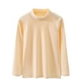 thumbnail image 6 of GYRATEDREAM Boys Girls Long Sleeve Turtleneck T-Shirt Fleece Lined Underwear Warm Tee Tops Casual Thermal Pullover Undershirts for 4-12Y, 6 of 10