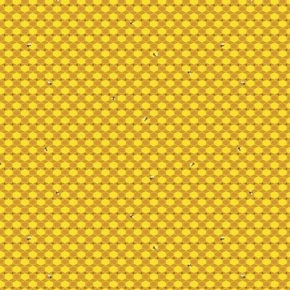 100 Aker Woods Honey Hex Gold Cotton Fabric