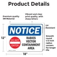 thumbnail image 2 of (2 Pack) Rabies Vector Containment Area Sign, 2 of 7