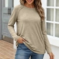 thumbnail image 5 of MexChoioe Womens Long Sleeve Tops Basic Tees Summer Outfits Early Fall Fashion Tunic Dressy Casual Blouses Trendy Sweatshirt for Women, 5 of 7
