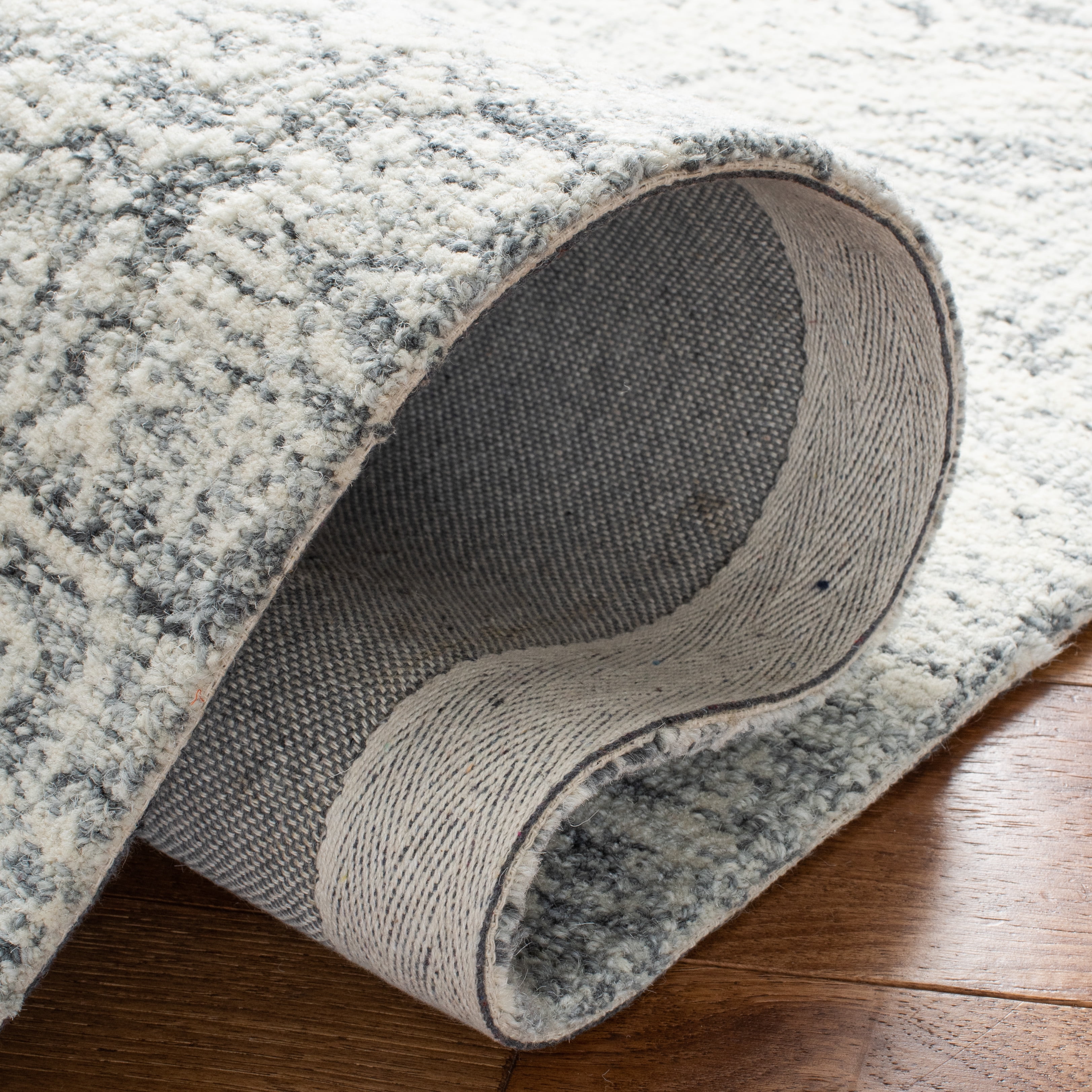 SAFAVIEH Metro Leilah Geometric Area Rug, Natural/Light Grey, 3' x 5'