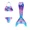 Blue Purple, variant on Mermaid Tail for Girls 3Pcs Kids Mermaid Swimwear Costume Bathing Suit Cute Ruffle Tankini 3-13T