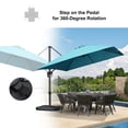 thumbnail image 6 of PURPLE LEAF OUTDOOR 10x10 ft Square Offset Cantilever Umbrella with 360-degree Rotation, Aluminum for Outdoor Patio Garden Deck Pool, Turquoise Blue, 6 of 8