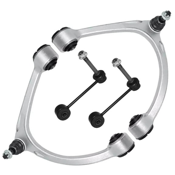 Detroit Axle - Front End Control Arms Sway Bars for 2001-2006 Lexus LS430, 2 Upper Control Arms with Ball Joints Assembly 2 Stabilizer Sway Bar End Links Replacement