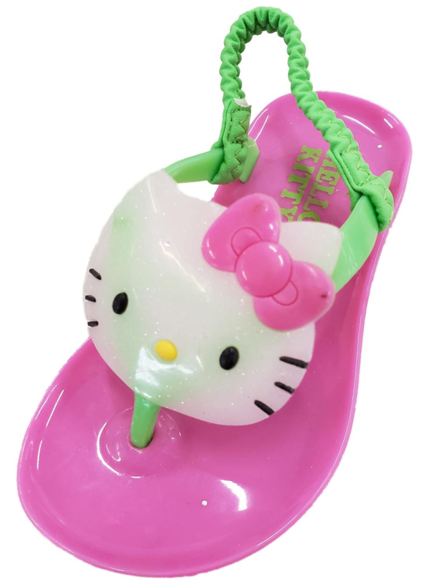 Hello Kitty Kids Girls Toddlers Flip Flop Jelly Sandals Strap Shoes Pink White 