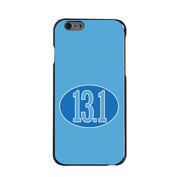 Custom Black Hard Plastic Snap On Case For Apple Iphone 6 6s 4 7 Screen Blue 13 1 Oval Half Marathon Run Walmart Com
