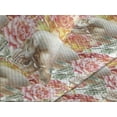 thumbnail image 3 of Ambesonne Floral Quilted Coverlet 2 Pcs, Garden Spring Rose Skull Art, Twin Size, Pale Rose and Reseda Green, 3 of 4