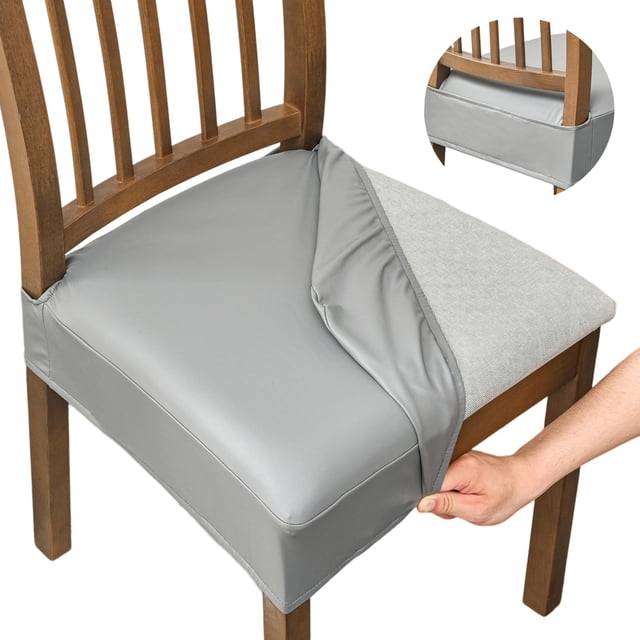 Fundas de asiento NILUOH impermeables para sillas de comedor, juego de 6