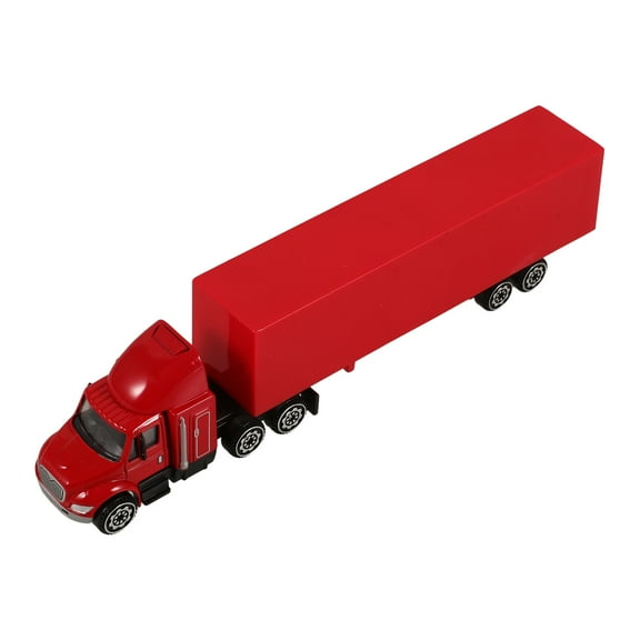 Miniature Container Truck Boys Small Truck Toy Tabletop Alloy Container Truck Model Table Decor
