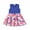 Blue, variant on Musuos 4th of July Kid Girls Summer Dress 1-5 Years Casual Firework Print Sleeveless A-Line Dress Independence Day Clothes