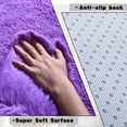 thumbnail image 3 of ZENELESS Solid Shag Collection Rug,6x9ft Lilac Large Fluffy Area Rugs Perfect for Dining Room, Bedroom, 3 of 8