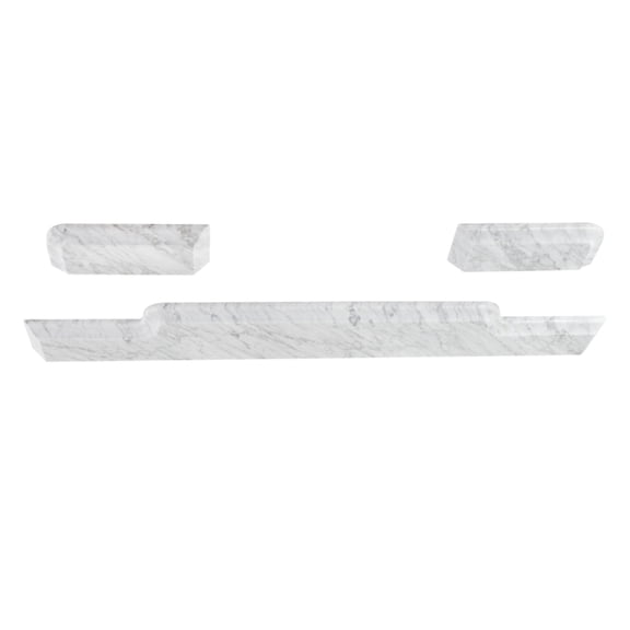 Kingston Brass KMS30MBS Pemberton Carrara Marble Vanity Top Backsplash in Carrara White