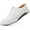 White, variant on Breathable Leather Shoes Men Casual Shoes Non-Slip Sneakers Black 12 US