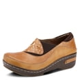 thumbnail image 2 of Spring Step L'artiste Burbank Leather Clogs for Women | Designer Hand-Painted Slip-On Shoes | Ladies Casual Platform Clog, 2 of 9