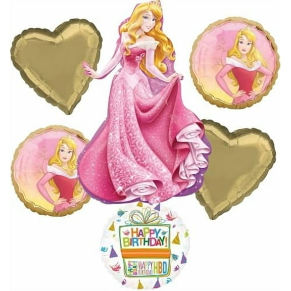 Sleeping Beauty Birthday Party Supplies Princess Arora Balloon Bouquet Decorations
