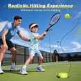 thumbnail image 5 of Tennis Trainer Rebound with Metal Base,Solo Tennis Trainer Set with 3 Highly Elastic String Balls,Tennis Practice Equipment for Adult Kids and Beginners （green）, 5 of 10