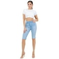 thumbnail image 3 of Lilly Bermuda Shorts in Light Denim, 3 of 6