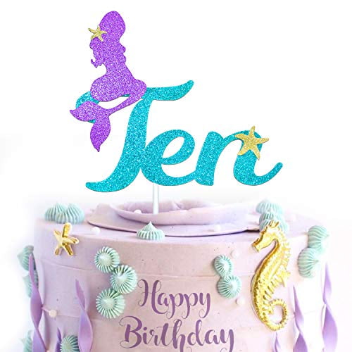10th Mermaid Happy Birthday Cake Topper Blue Gold Glitter Under The Sea Theme Photo Da C Cor Picks For Baby Shower And Wedding Party Ten Years Old Decorations Supplies Walmart Com 10th Mermaid Happy Birthday Cake Topper Blue Gold Glitter Under The Sea Theme Photo Da C Cor Picks For Baby Shower And Wedding Party Ten Years Old Decorations Supplies Walmart Com