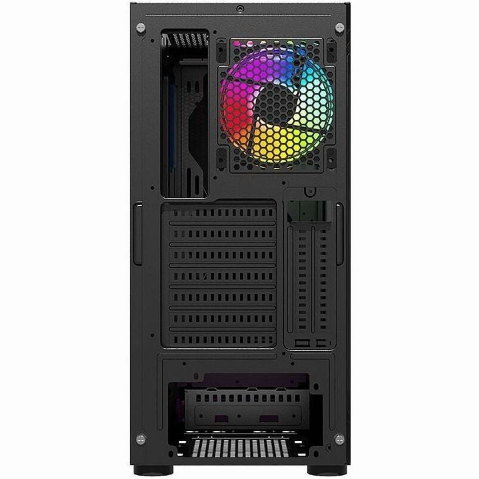 Bluegears b-BlackWidow-RGB Black Gaming PC ATX case with 3 x PWM 120mm ARGB Fans and Support up to EATX board