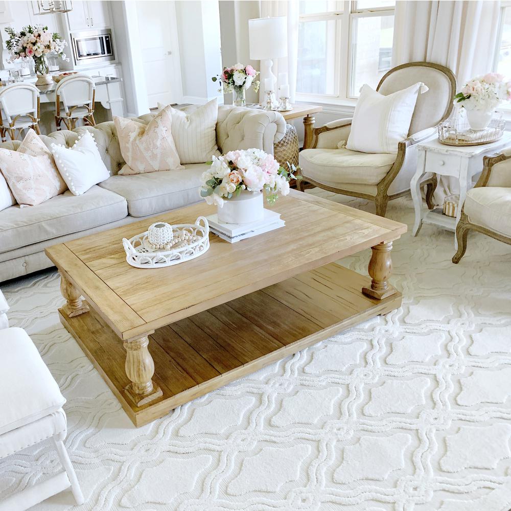 My Texas House Cotton Blossom 5'2" X 7'6" Natural High Low Outdoor Rug - image 5 of 9