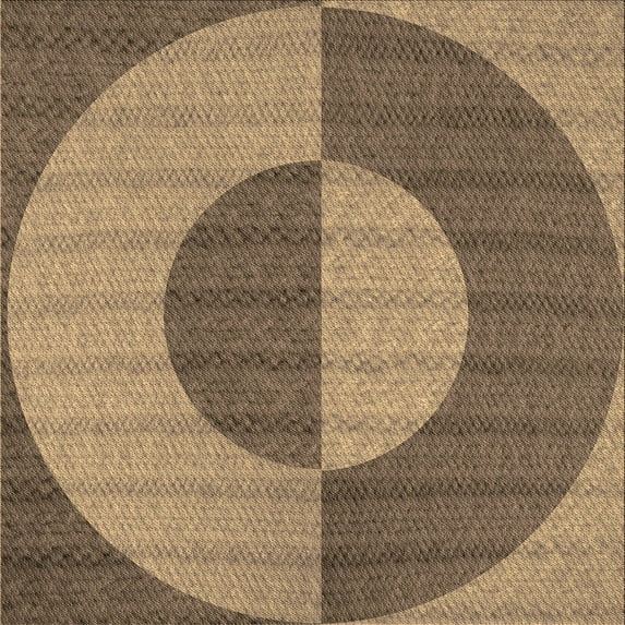 Ahgly Company Indoor Square Patterned Peru Brown Area Rugs, 4' Square