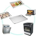 thumbnail image 4 of Dosaele Small Toaster Oven Tray with Cooling Rack Stainless Steel Small Toaster Oven Baking Pan and Cookie Sheet for Baking Rectangle Mirror Finish  Thick & Sturdy, 4 of 5