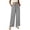 Gray, variant on Casual Linen Pants Women Cozy Loose Straight Leg Pants with Belt Pull On Stretch High Waist Petite Summer Pants Brown M