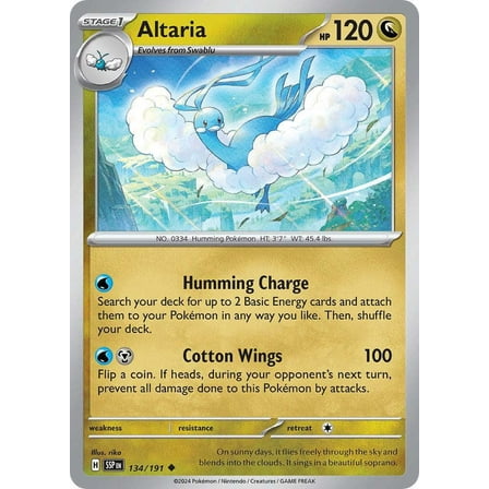 Pokemon Surging Sparks Uncommon Altaria #134