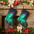 thumbnail image 6 of Vsdgher Northern Lights 2 Christmas Stockings 18 inch Large Kids Stocking Bags Hanging Socks for Christmas Decor Decorations, 6 of 7