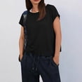 thumbnail image 2 of Livrdious Womens Short Sleeve Workout Shirts Open Back Tops Loose Fit Casual Yoga Athletic Gym Tee with Cutout, Oversized Activewear, 2 of 7