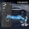 thumbnail image 2 of Dteck Case for Samsung Galaxy S23 Plus/S23+,Shockproof Rubber Case with 360° Ring Holder Support Car Mount Hybrid Bumper Silicone Hard Back Cover,Black, 2 of 9