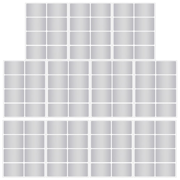 ROSENICE 96Pcs Pet Blank Labels for Bottle Labels Waterproof Self-Adhesive Stickers for Glass Jars