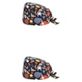 thumbnail image 4 of Minnieouse Gorros de calabaza para enfermera, servicio de larga duración, botón de Color puro, corbata en la espalda, banda para el sudor L14 2Conjunto, 4 of 6