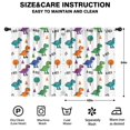 thumbnail image 2 of Blackout Kids Curtains,White Dinosaurs Trees Text Pattern Childrens Insulated Curtains Set Of 2,Bedroom Essentials,Toddler Room Decor 42"x54", 2 of 5